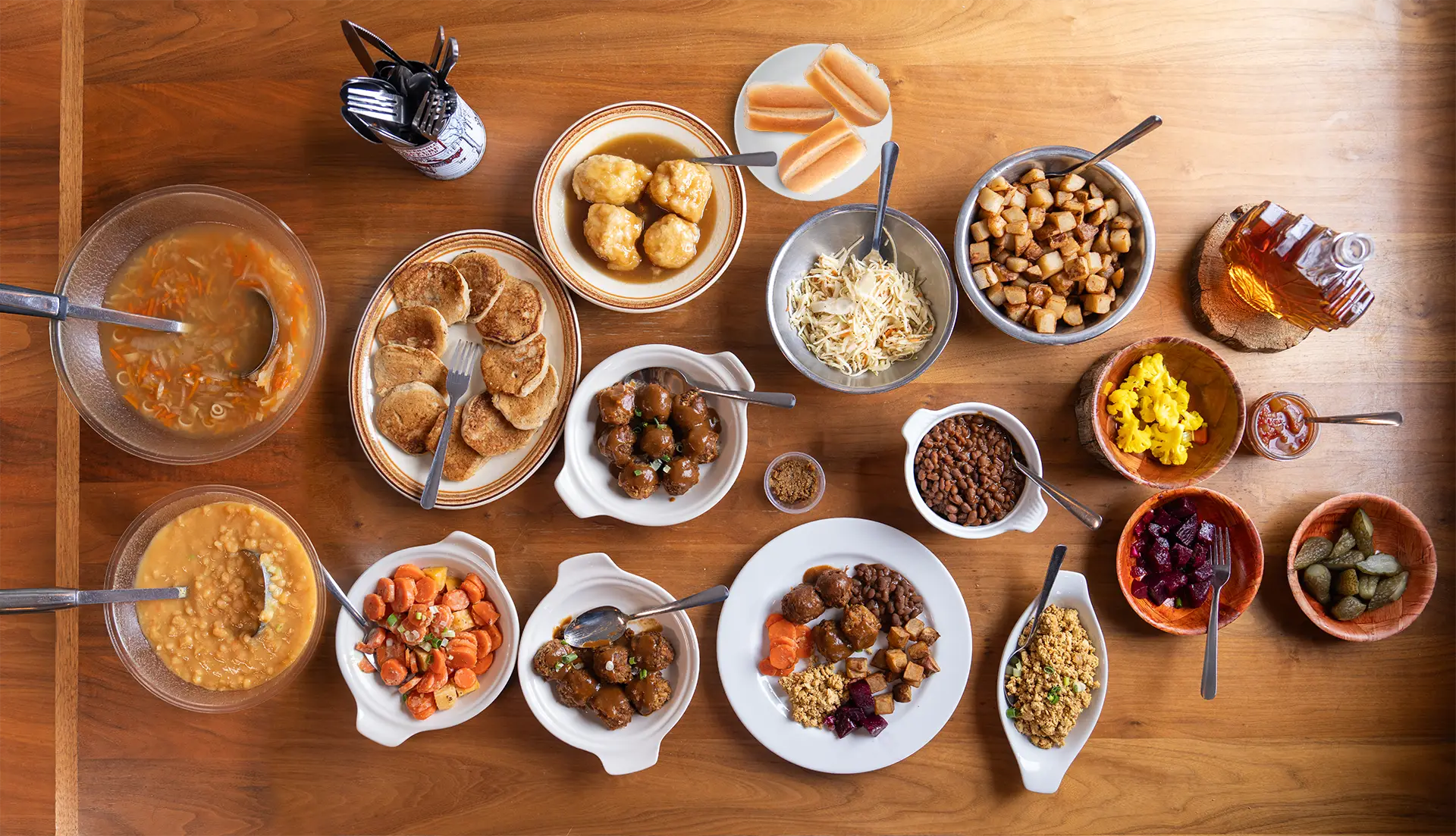 Repas végétalien du temps des sucres - Domaine Labranche