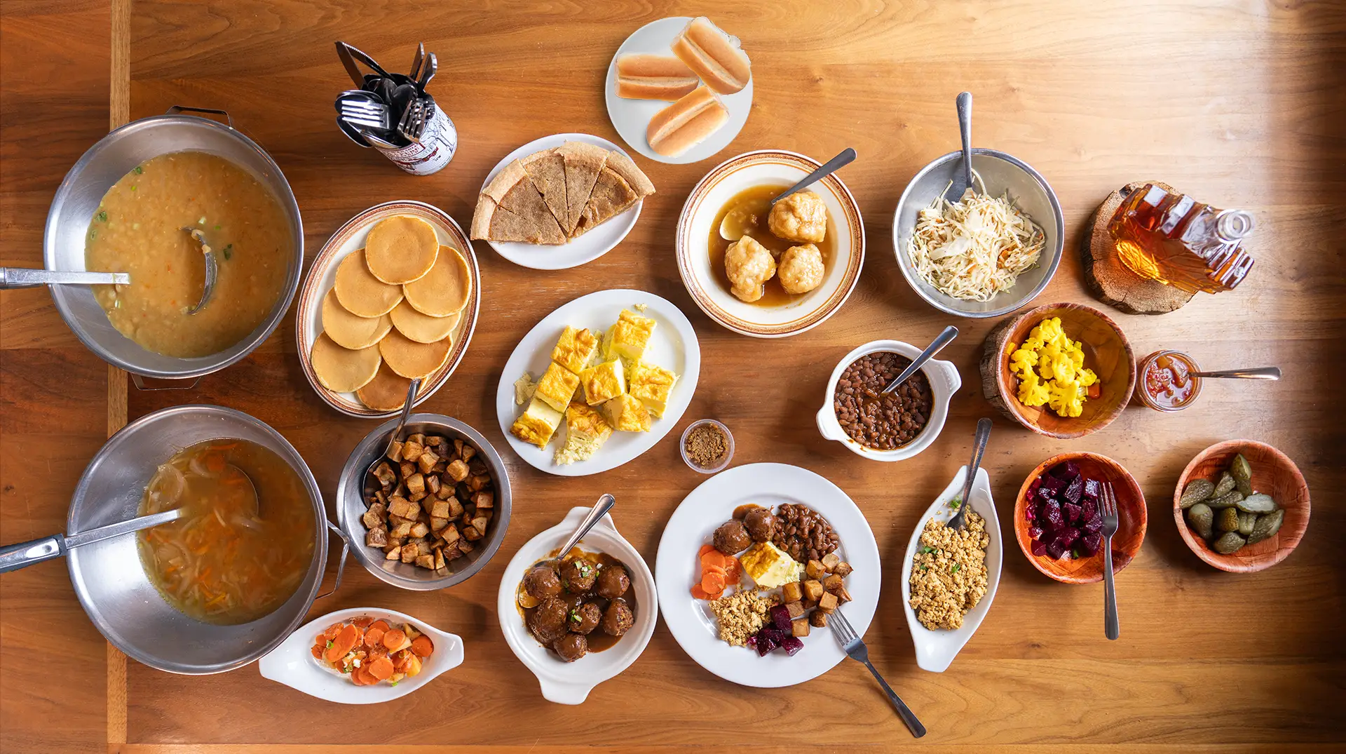 Repas végétarien du temps des sucres - Domaine Labranche